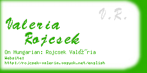 valeria rojcsek business card